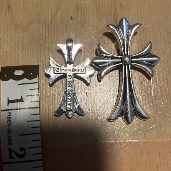 Chrome Hearts CH Silver Gothic Cross Pendants 2 Sizes Punk Biker Y2K Unisex - Picture 1 of 5